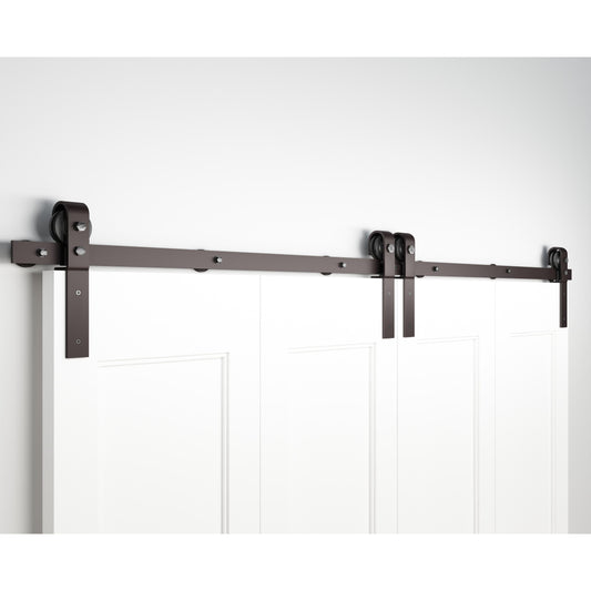 Barn and Top Mount Style Folding Door Hardware Sets, Matte Black