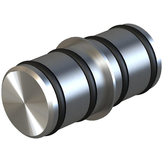 Connecting Plate for Sliding Door Round Track - Satin Stainless Steel
